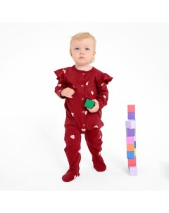 Комбинезон детский, красный, рост 80-86 см Minaku