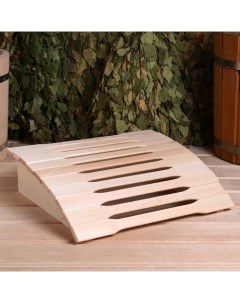 Подголовник для бани и сауны «Фигурная рейка», 35×31×9.5 см, пружинный, анатомический, деревянный, «» Добропаровъ