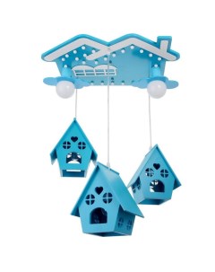 Люстра «Домики» 5хЕ27 40 Вт синий 60×55×70 см Bayerlux