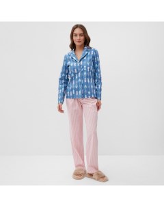 Пижама женская (рубашка, брюки) «Стрелы», размер 48-50 Kaftan