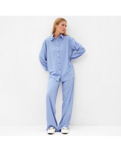 Костюм женский (рубашка, брюки) : Home Collection, размер 54, голубой Minaku