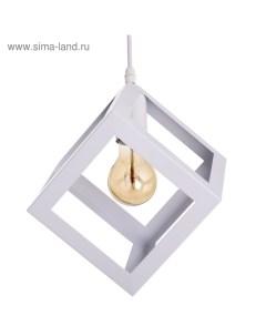 Светильник Подвес «Квадрат» 1×40 Вт E27 белый 16×16×116 см Bayerlux