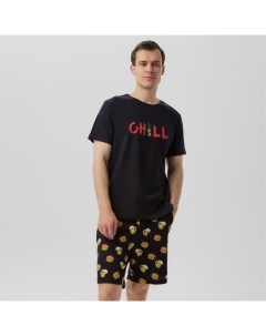 Пижама мужская (футболка, шорты) Chill, размер 56 Kaftan