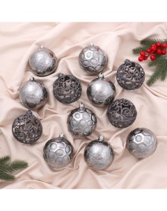Ёлочные игрушки «Эйвери», шары новогодние, d=8 см, набор 12 шт., МИКС Зимнее волшебство