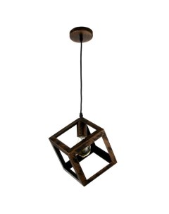 Светильник Подвес «Куб» 1×40 Вт E27 черно-золотой 16×16×16-116 см Bayerlux