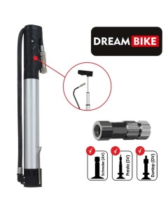 Насос телескопический, серый Dream bike