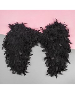 Крылья ангела «Вдохновение», на резинке, чёрные Страна карнавалия