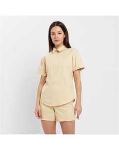 Костюм женский (рубашка, шорты) : Enjoy цвет бежевый, размер 42 Minaku