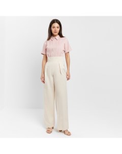 Брюки женские хлопковые : Enjoy, молочные, размер 50 Minaku
