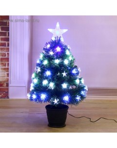 Искусственная ёлка с гирляндой Led настольная «. Галактика», 60 см, d нижнего яруса 38 см, 55 ПВХ веток отгибаются Зимнее волшебство