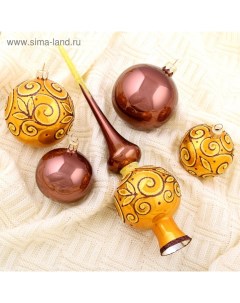 Ёлочные игрушки «Ивушка», набор 5 шт., МИКС Ёлочка