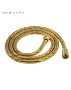 Душевой шланг Accoona G64, 150 см, латунная гайка, латунный конус, цвет золото, Имп/Имп
