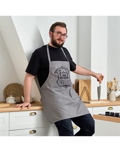 Фартук мужской «» Повелитель кухни 73×71 см, 100% хлопок., репс 210 г/м² 3794313 Этель