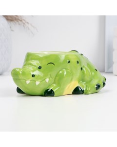 Кашпо "Крокодил Геннадий" 14х9х8см Take it easy