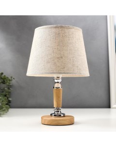 Лампа настольная 16389/1 E14 40 Вт бежево-хромовый 20×20×37 см Risalux