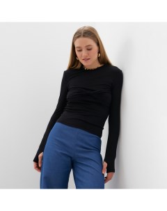 Лонгслив женский : Casual Collection, чёрный, размер 50 Minaku