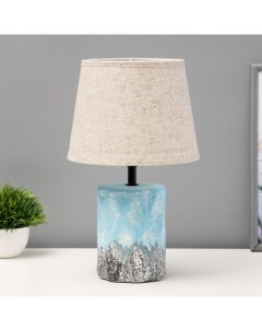 Настольная лампа «Аманда», Е27, 40 Вт, серо-голубой, 20×20×33 см Risalux
