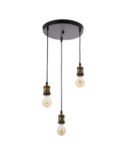 Светильник 40389/3 E27 40 Вт черный-медь 30×30×7-107 см Bayerlux