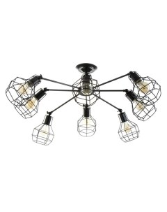 Люстра «Ортико» 8хЕ27 40 Вт черный 80×80×25 см Bayerlux