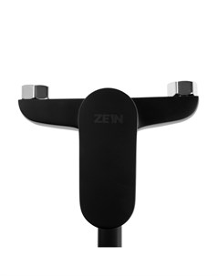 Смеситель для ванны ZEIN Z4052, излив 27 см, картридж 40 мм, с душевым набором, черный/хром Zein