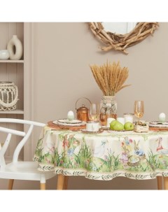 Скатерть «» Easter, d=214 см±3 см, хлопок 100%, саржа 190 г/м² Этель
