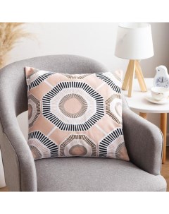 Наволочка декоративная 40×40 см, Circle powdery, 100% хлопок Этель