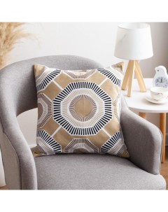 Наволочка декоративная 40×40 см, Circle beige, 100% хлопок Этель