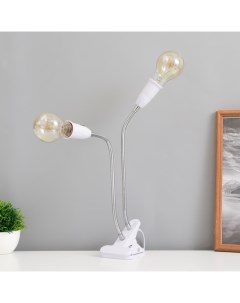 Настольная лампа «Синди дуо» 2×15 Вт Е27 белый 3×3×40 см Risalux