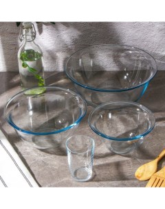 Формы для СВЧ Borcam, 4 предмета: 3 л, 1,8 л, 0,9 л, 0,2 л Pasabahce