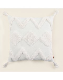 Наволочка декоративная с кисточками SL Home, 45×45 см, хлопок 100 %, белая Sima-land home
