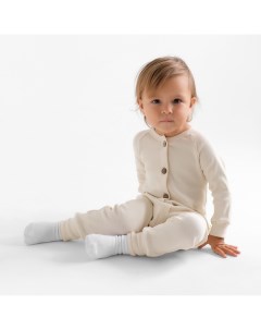 Комбинезон детский, рост 74-80 см, молочный Minaku