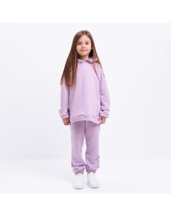 Костюм детский (худи, брюки), лавандовый, рост 116 см Minaku