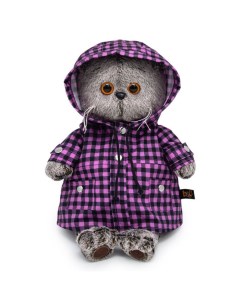 Мягкая игрушка «Кот Басик», в клетчатом плаще, 25 см Басик и ко