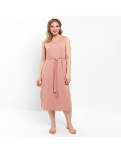 Сорочка миди ночная женская : Home collection, тёмно-бежевая, размер 48 Minaku