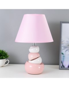 Настольная лампа 16870/1 E14 40 Вт бело-розовый 23×23×35 см Risalux