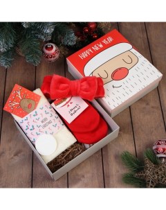 Набор подарочный новогодний "" Happy new year полотенце 30х60см и аксессуары (3 предмета) Этель