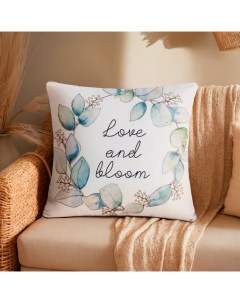 Подушка декоративная «» Love and bloom, 40×40 см, велюр Этель