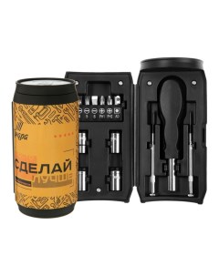 Набор инструментов, подарочный пластиковый кейс «Банка», 13 предметов Tundra