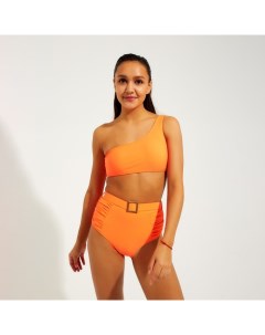 Купальник раздельный с ремешком женский, размер 46, оранжевый Minaku