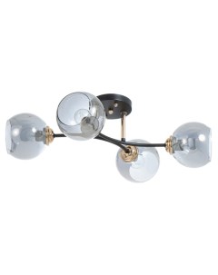 Люстра «Брианна», 4хЕ27, 40 Вт, чёрный/золотой, 56×40×27 см Bayerlux