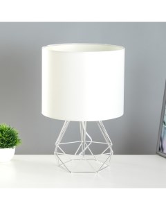 Настольная лампа «Эндис» Е27 бело-серебристый 25×25×40 см Risalux