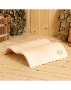 Подголовник для бани и сауны, 29×26×6.5 см, деревянный, анатомический, «» Добропаровъ