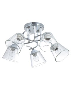 Люстра потолочная «Аиша», 5хЕ27, 40 Вт, хром, 58×58×27 см Bayerlux