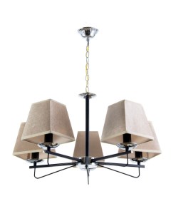 Люстра «Жозефина» 5хЕ14 40 Вт чёрно-хромовый 58×58×34 см Bayerlux