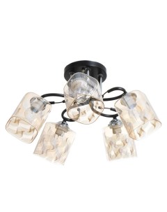 Люстра потолочная «Арнелла», 5хЕ27, 40 Вт, чёрный, 58×58×27 см Bayerlux