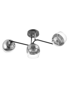 Люстра «Джина», 3хЕ27, 40 Вт, чёрный/хромовый, 55×42×27 см Bayerlux