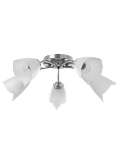 Люстра «Оникс», 5×15 Вт E27, хром, 52×52×15 см Bayerlux