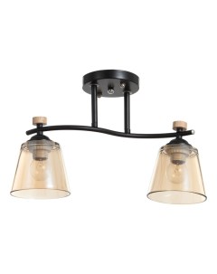 Люстра потолочная «Алатея», 2хЕ27, 40 Вт, чёрный, 45×26×27 см Bayerlux