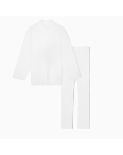 Костюм детский вязаный (кофта и брюки), цвет белый, рост 116 см Minaku