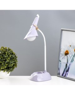 Настольная лампа «Делсер» LED 3 Вт USB АКБ фиолетовый 14×13×39 см Risalux